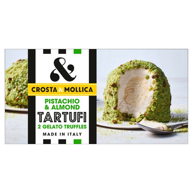 Crosta & Mollica Pistachio & Almond Tartufi Gelato, 104g, 2 x 104g