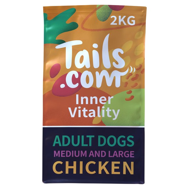 Tails. com Inner Vitality Medium & Large Adult Dog Dry Food Chicken, 2kg