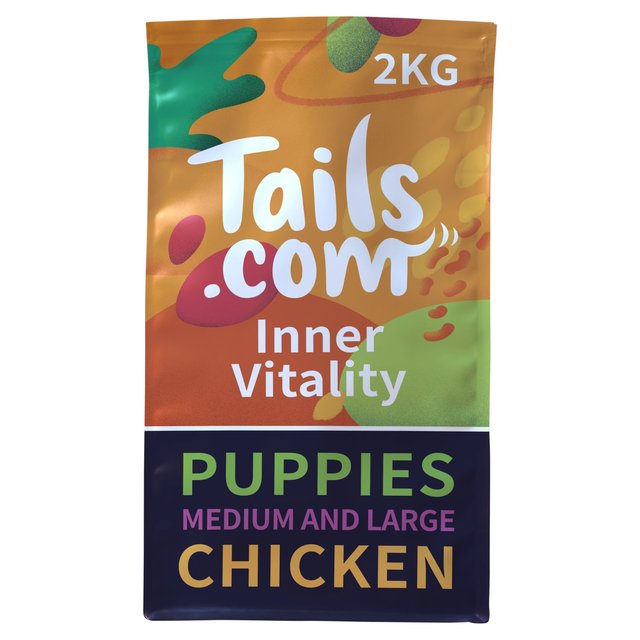 Tails. com Inner Vitality Medium & Large Puppy Dog Dry Food Chicken, 2kg