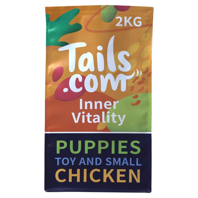 Tails. com Inner Vitality Toy & Small Puppy Dog Dry Food Chicken, 2kg