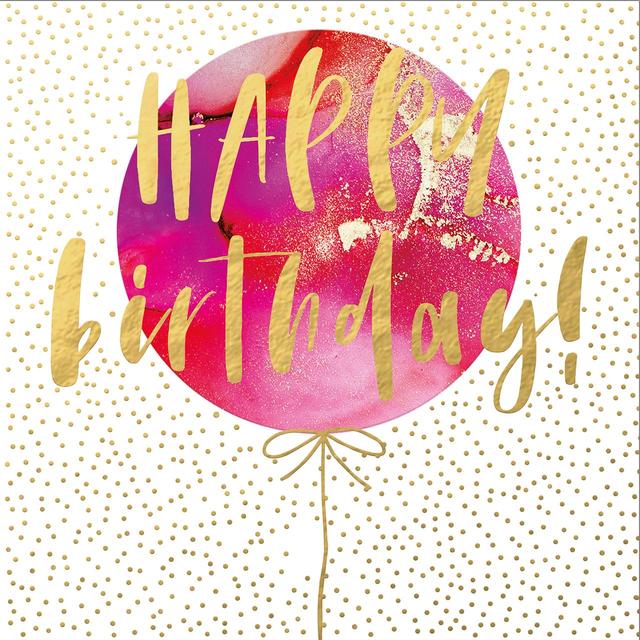 Abacus Happy Birthday Balloon Foil Dot Card