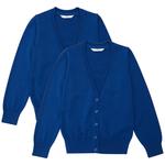 M&S Blue 2PK Cotton Cardigan 3-14 Y