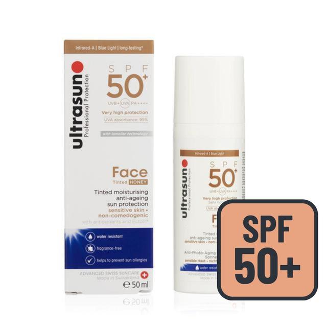 Ultrasun SPF 50+ Face Tinted Anti Ageing Sun Protection, 50ml