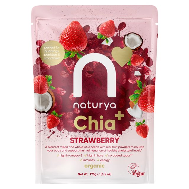 Naturya Organic Strawberry Chia+ Pudding, 175g