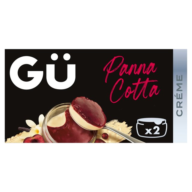 Gu Cherry Panna Cotta Creme Dessert, 2 x 90g