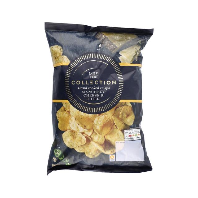 M & S Collection Manchego Cheese & Chilli Crisps, 150g