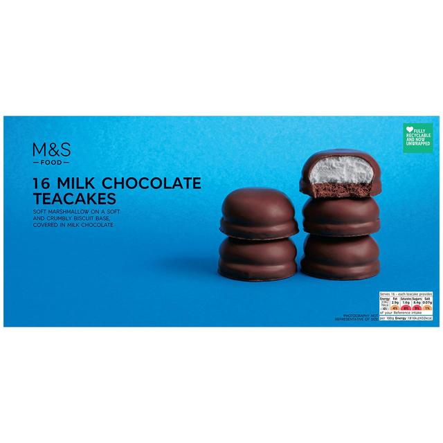 M & S 16 Milk Chocolate Teacakes, 280g