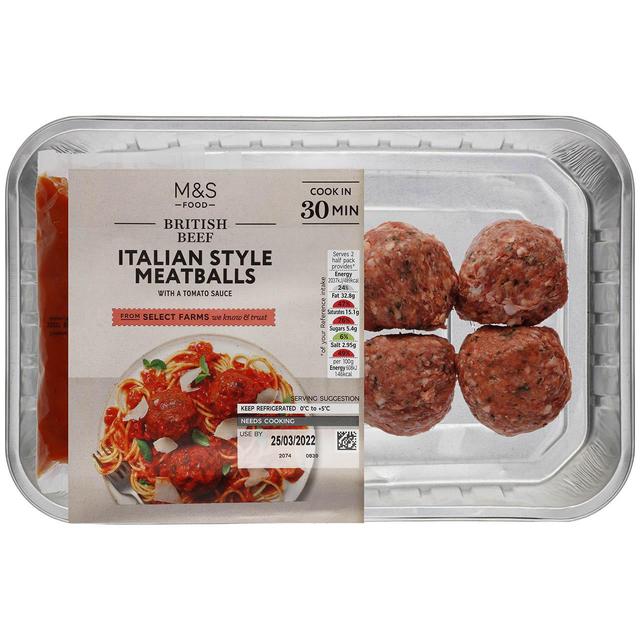M & S Italian Style Meatballs in Tomato Sauce, 670g