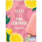 M&S 6 Zesty Pink Lemonade Lollies