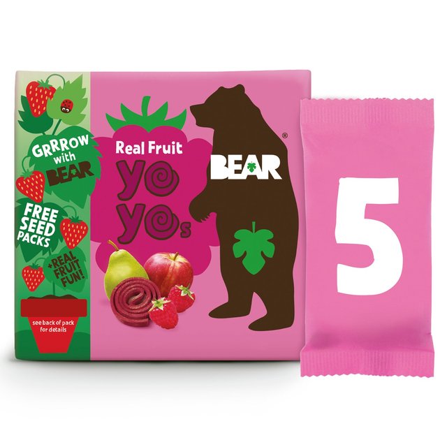 Bear Fruit Yoyos Raspberry Multipack, 5 x 20g