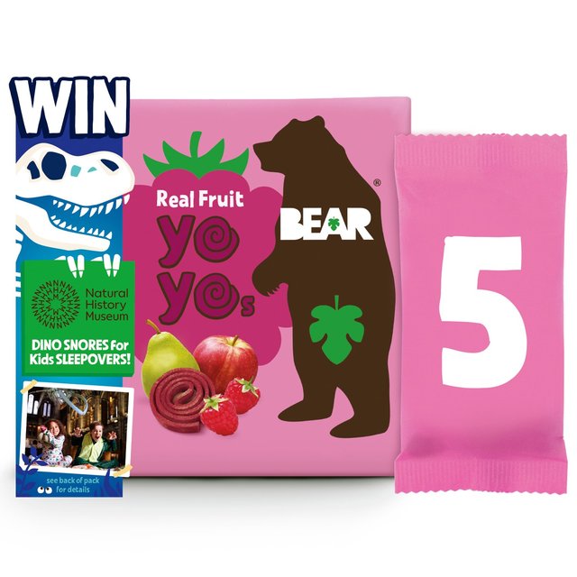 Bear Fruit Yoyos Raspberry Multipack, 5 x 20g