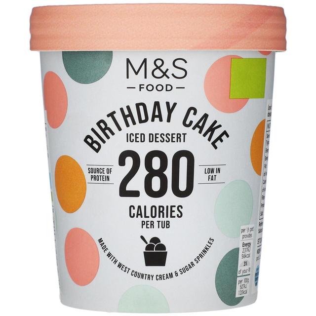 M & S Low Fat Birthday Cake Ice Cream, 500ml