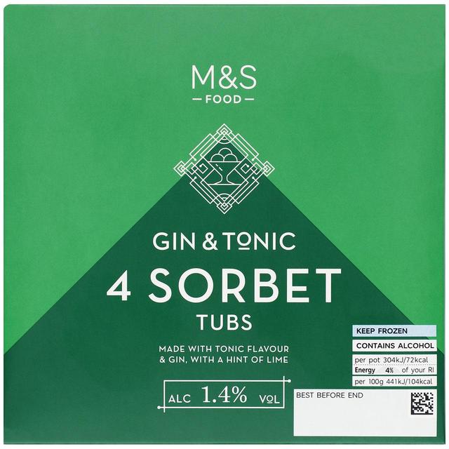M & S Gin & Tonic Sorbet, 400ml