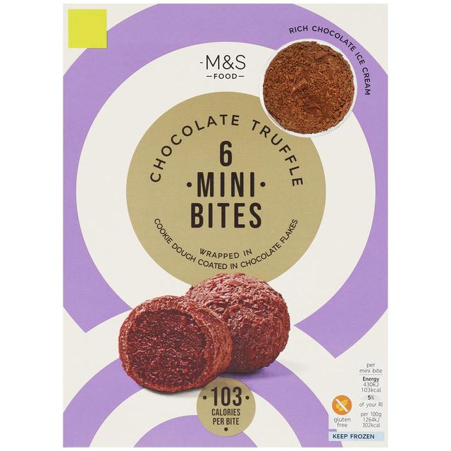 M & S Mini Cookie Dough Ice Cream Bites, 204g