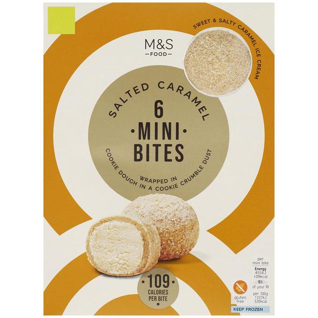 M & S Salted Caramel Mini Bites Ice Cream, 204g