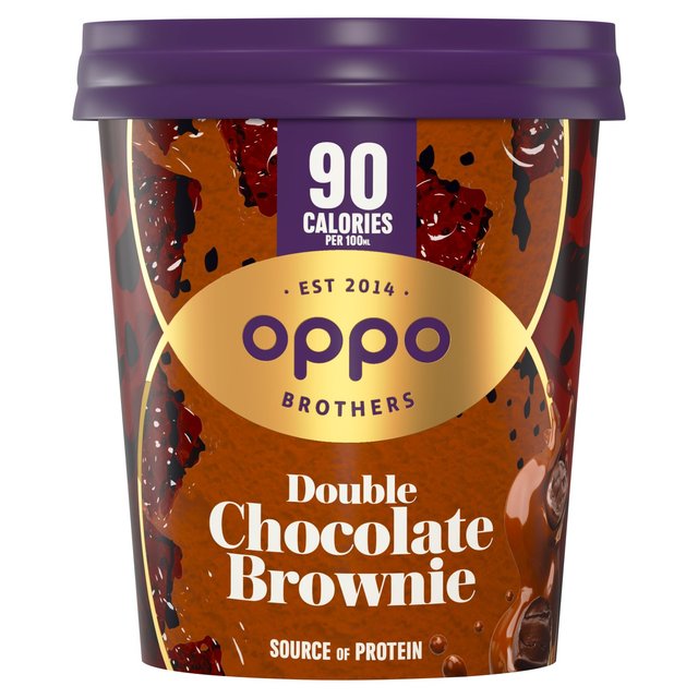 Oppo Brothers Double Chocolate Brownie Ice Cream, 475ml