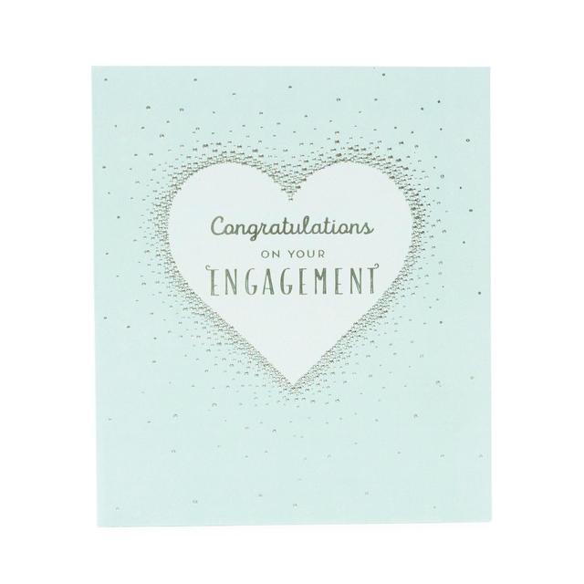 UK Greetings Blue Congratulations Engagement Card, 13.7x15.9cm