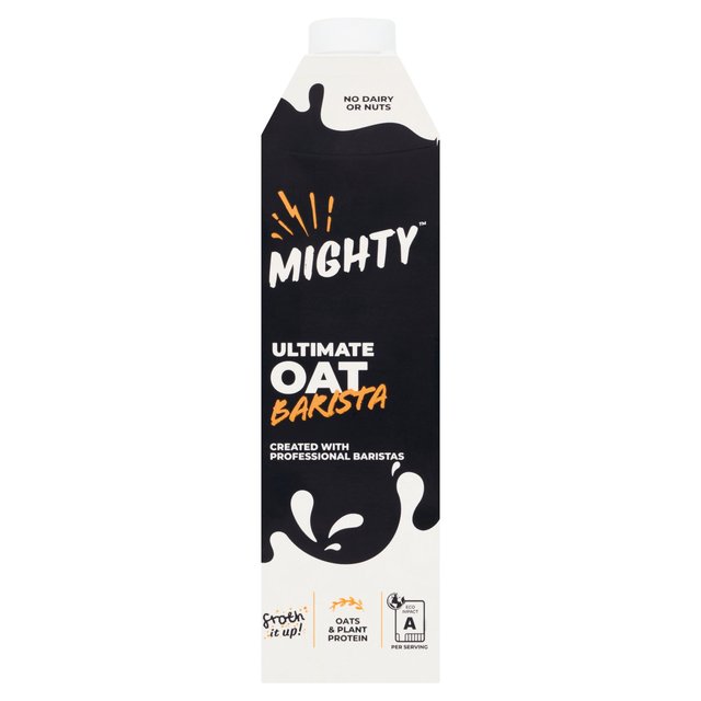 Mighty Vegan Milkology Barista Dairy Free Oat Milk Alternative for Coffee, 1L