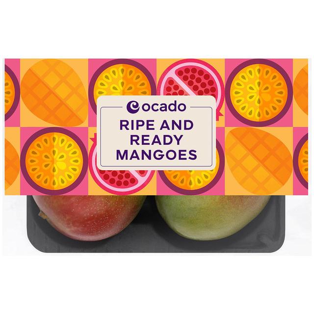 Ocado Twin Pack Ripe & Ready Mangoes, 2 Per Pack