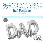 Silver Foil Dad Balloon Banner Kit