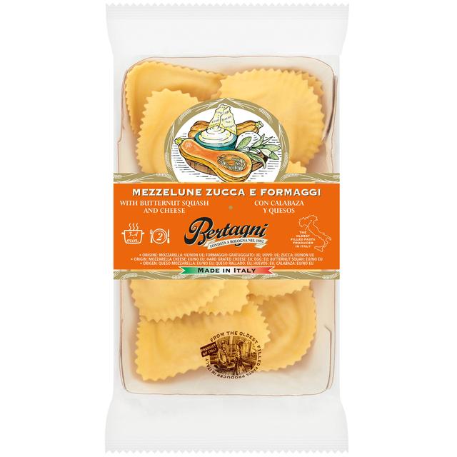 Bertagni Butternut Squash and Cheese Mezzelune, 250g
