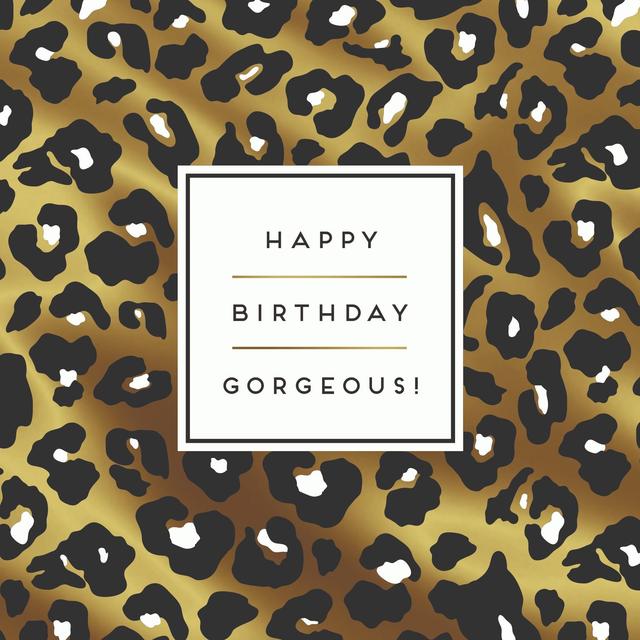 Alice Scott Happy Birthday Gorgeous Leopard Print Card