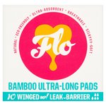 FLO Sanitary Bamboo Pads, Winged & Ultra-Long