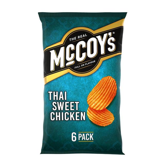 McCoy’s Pack of 6 Thai Sweet Chicken Multipack Crisps, 6x25g, 6 per Pack