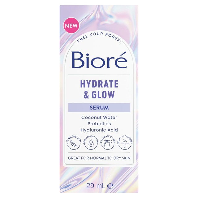 Biore Dewy Hydration Plumping Serum for Normal to Dry Skin, 29ml