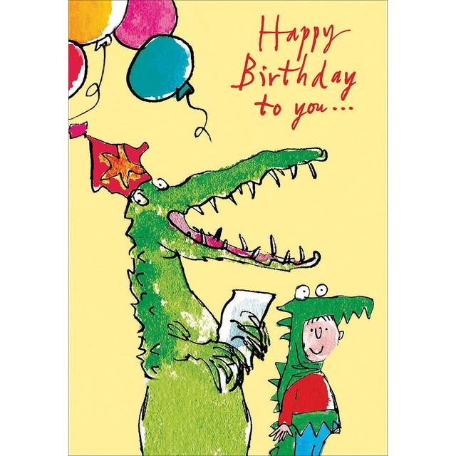 Quentin Blake Dragon Happy Birthday to You Card
