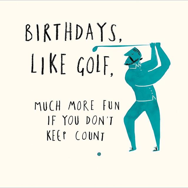 Birthdays Like Golf Card