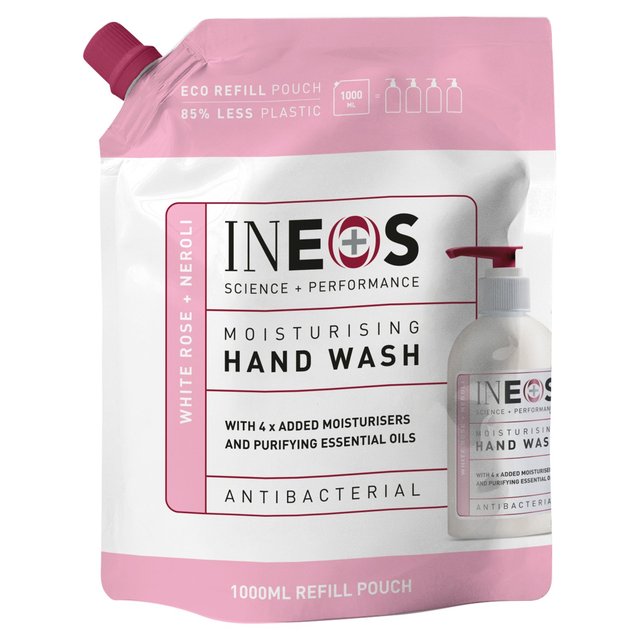 Ineos Moisturising Hand Wash Refill With White Rose & Neroli, 1000ml