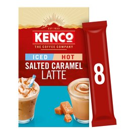 Kenco Iced Hot Salted Caramel Latte Coffee Sachets 162.4g