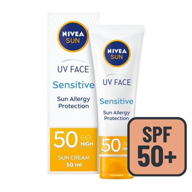 Nivea Sun UV Face Spf 50 Sensitive Sun Cream, 50ml