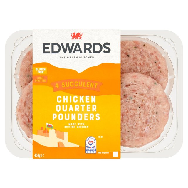 Edwards of Conwy Edwards Chicken Quarter Pounders, 454g