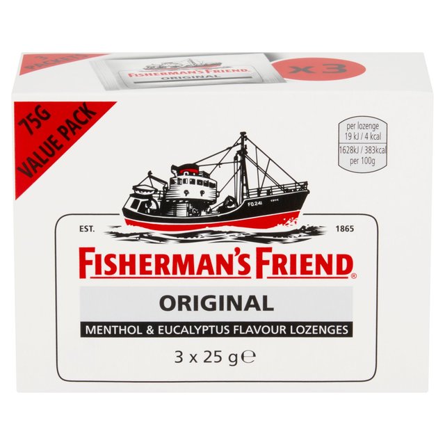 Fisherman’s Friend Original Extra Strong Lozenges, 3 x 25g