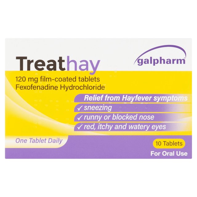 Galpharm TreatHay Hayfever Tablets Fexofenadine, 10 Per Pack