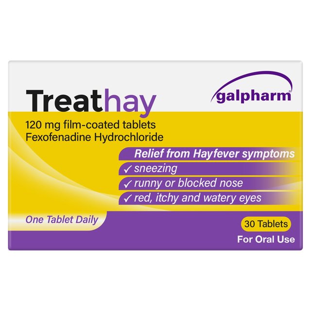 Galpharm TreatHay Hayfever Tablets Fexofenadine, 30 Per Pack