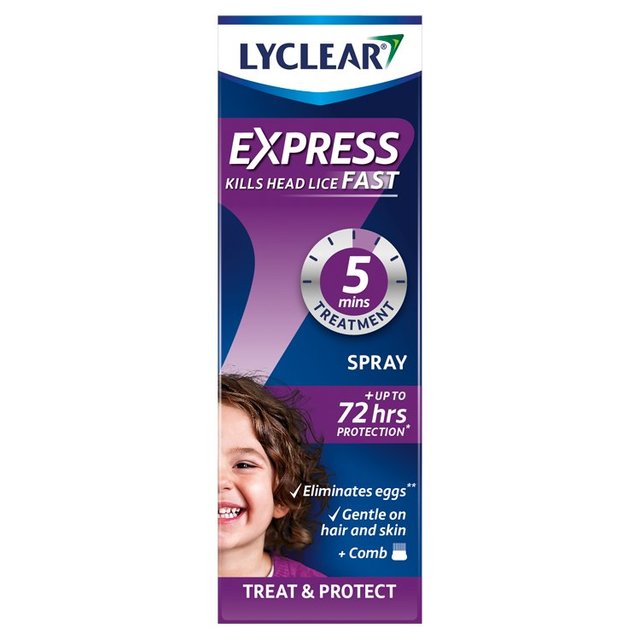 Lyclear Extra Strong Spray Head Lice Treatment, 100ml