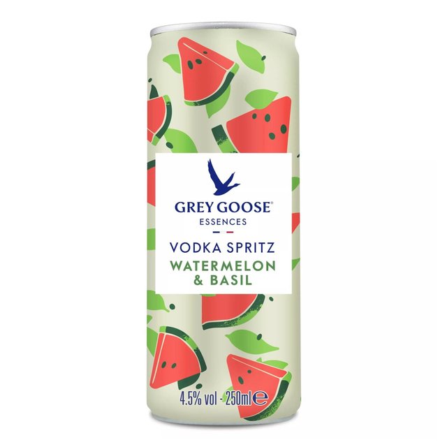 Grey Goose Gluten Free Essences Watermelon and Basil Vodka Spritz, 250ml