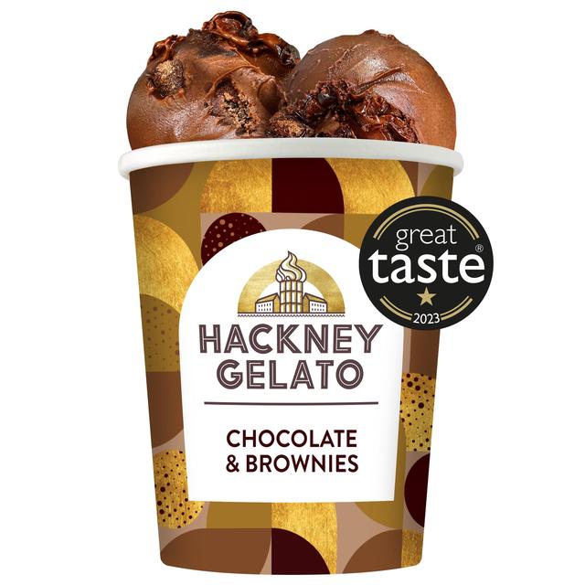 Hackney Gelato Chocolate & Brownie, 500ml, 460ml
