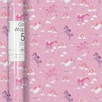 Pink Unicorn Gift Wrap Roll