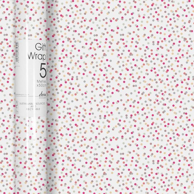Deva Designs Confetti Gift Wrap Roll, 5m