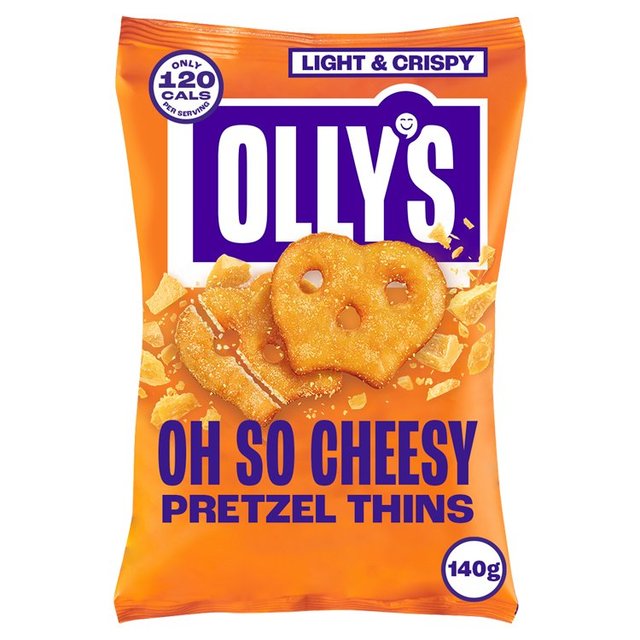 Olly’s Pretzel Thins, Oh So Cheesy, 140g