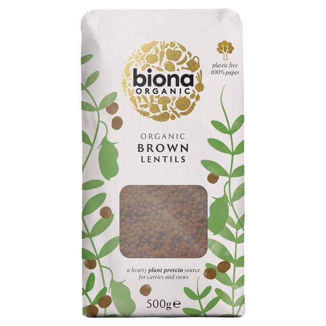 Biona Organic Brown Lentils, 500g