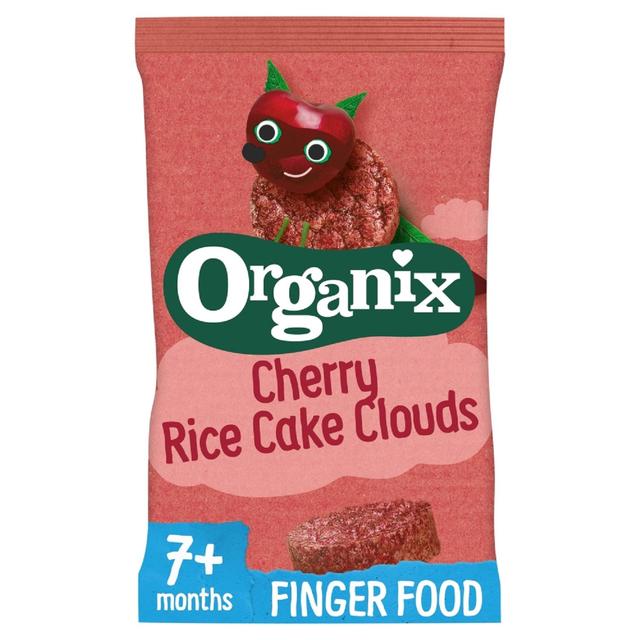 Organix Cherry Rice Cake Clouds Baby Snack 7 Months+, 40g