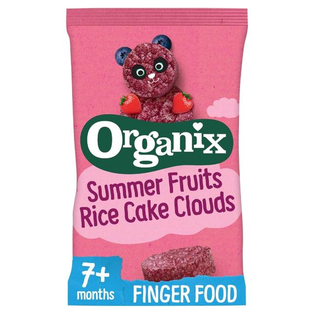 Organix Summer Fruits Rice Cake Clouds Baby Snack 7 Months+, 40g