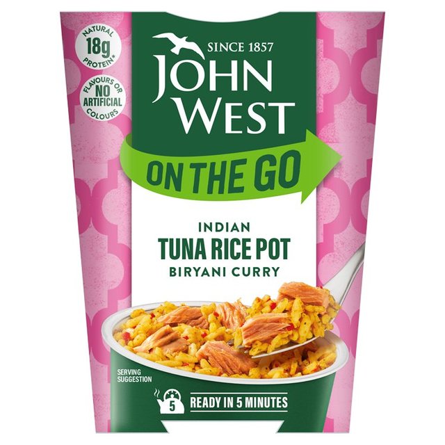John West On The Go Indian Biryani Curry Tuna Rice Pot, 120g