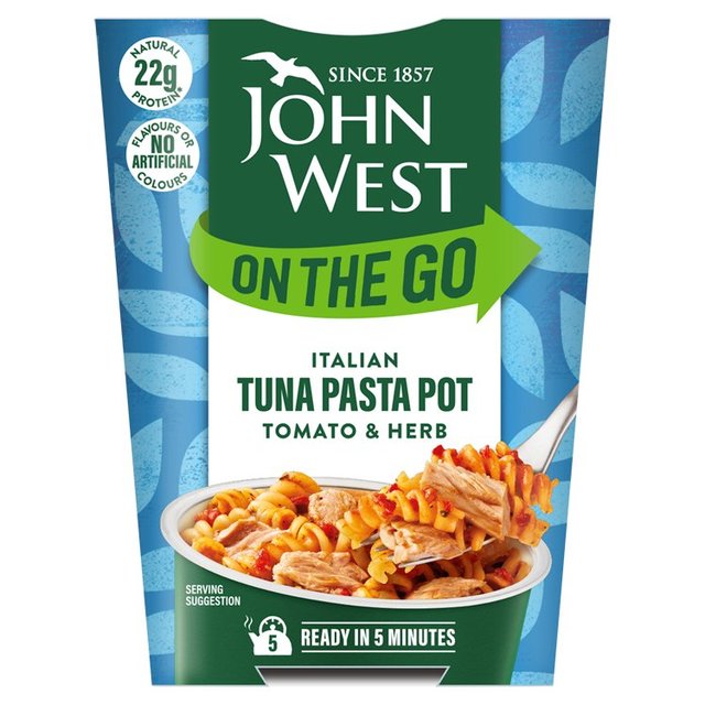 John West On The Go Italian Tomato & Herb Tuna Pasta Pot, 120g