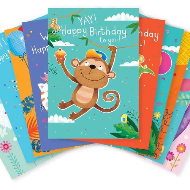 Abacus Children’s Birthday Cards Bundle, 10 Per Pack